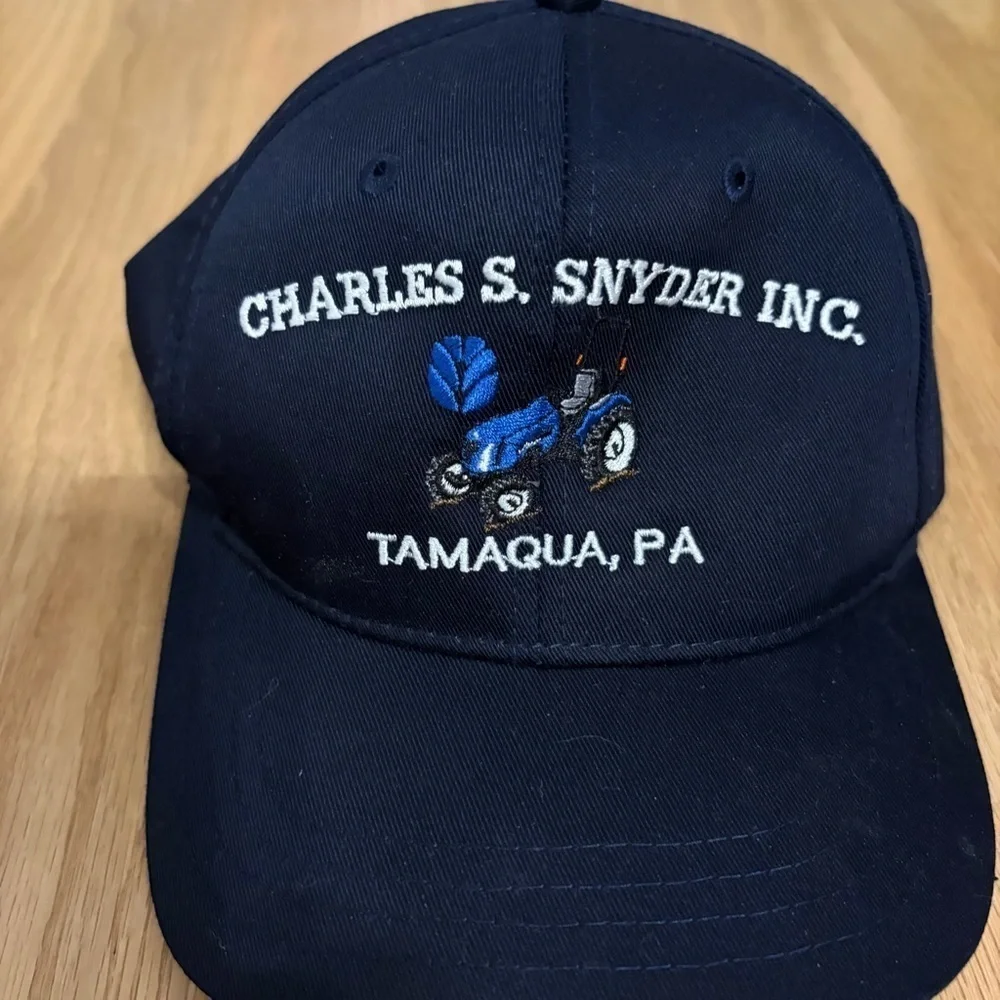 New Holland Tractor Vintage Navy Blue Embroidered Cap Hat Kids Tamaqua
